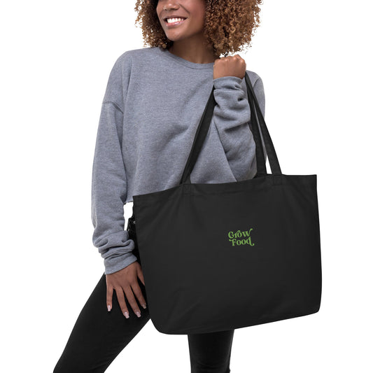 Grow Food – Large Organic Cotton Tote Bag - PharmuniquePharmunique