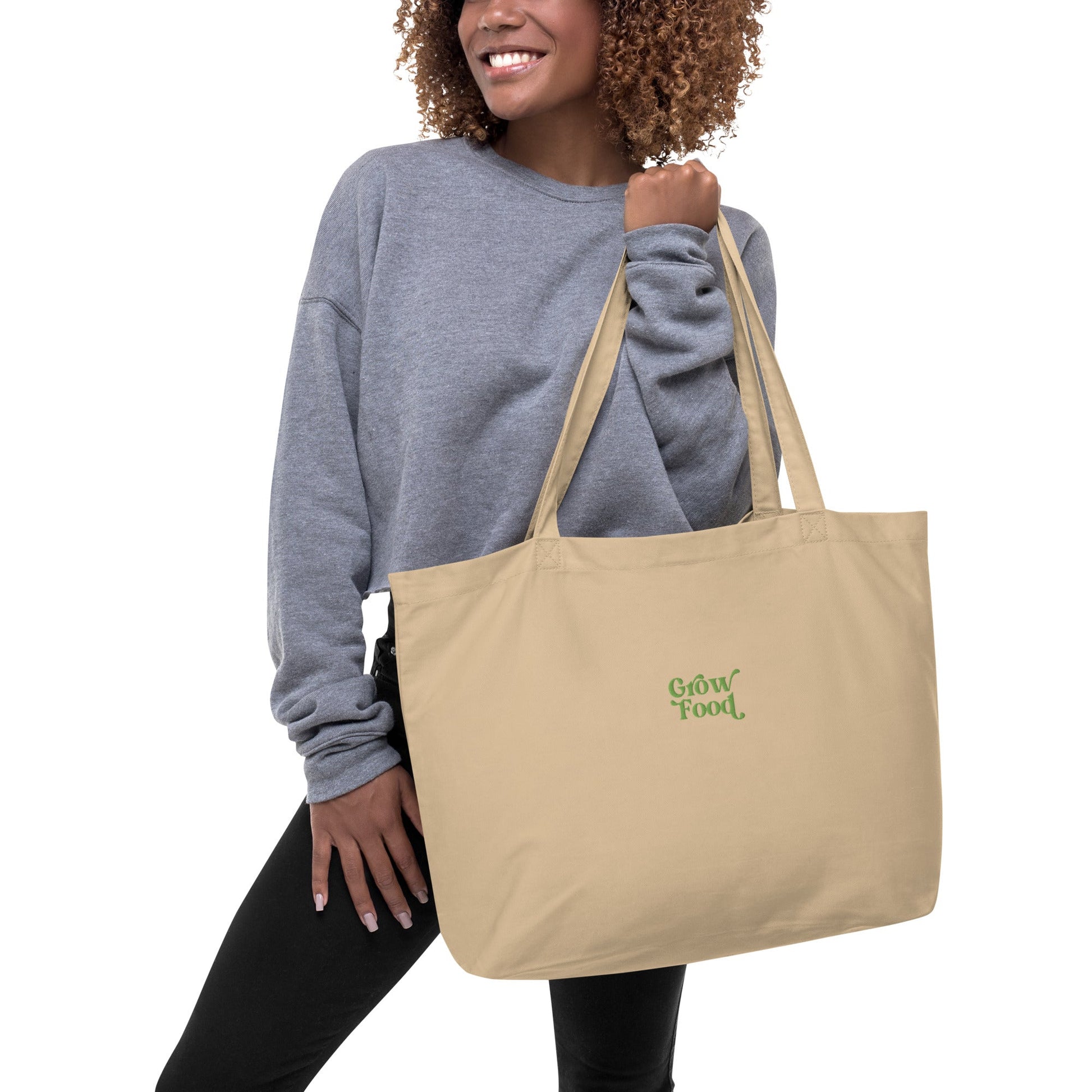 Grow Food – Large Organic Cotton Tote Bag - PharmuniquePharmunique