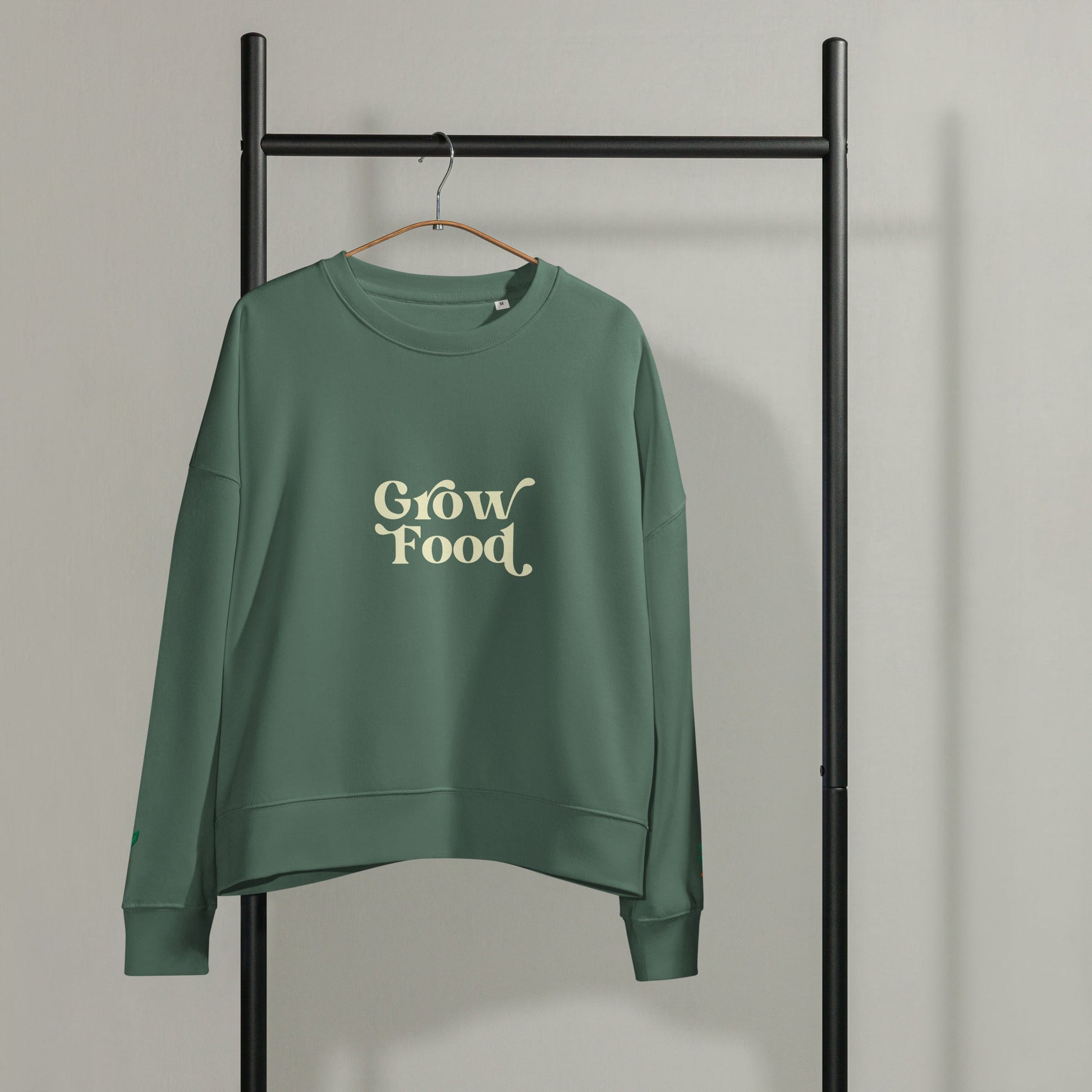 Grow Food – Women’s Organic Cotton Crewneck Sweatshirt - PharmuniquePharmunique